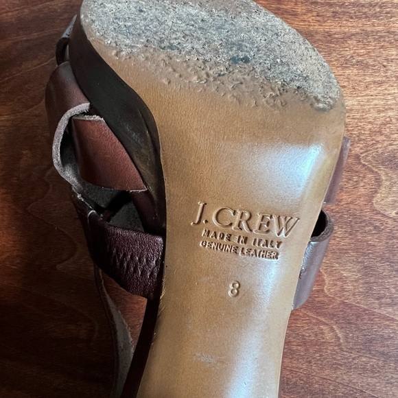 J. CREW brown Italian made leather heels - Picture 5 of 5